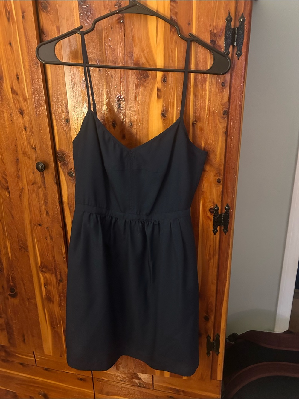 J. Crew Navy Spaghetti-Strap Mini Dress